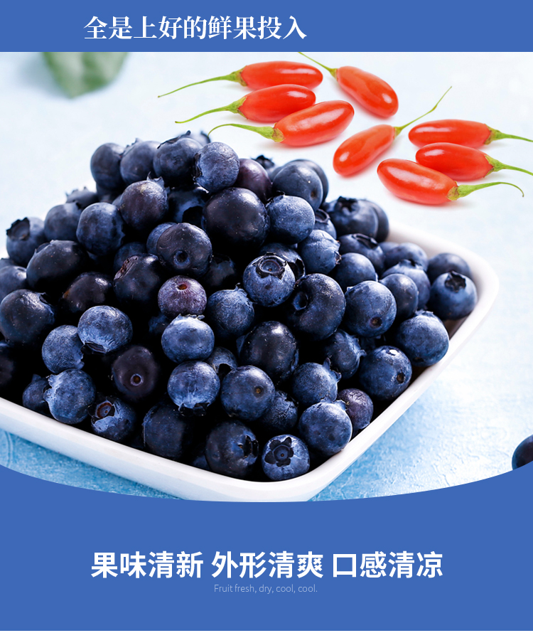 蓝莓枸杞水果片